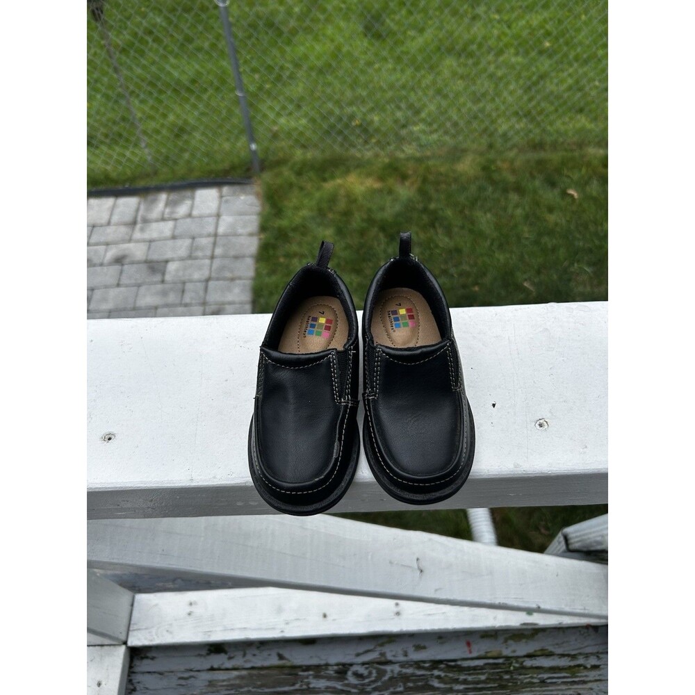 Healthtex Kids Black Slip-On Dress Shoes Size 7